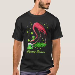 Camiseta Que Bloqueadores Sortudos Flamingo Irlandês