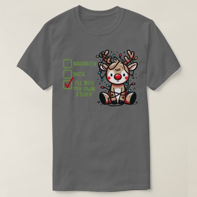 Camiseta Que bom que comprar as minhas coisas (Frente do Design)