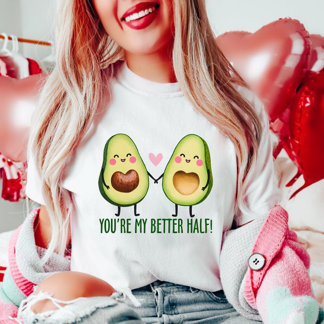 Camiseta Que bom que és o meu melhor Casal Avocado (Criador carregado)