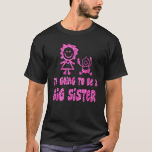 Camiseta Que bom que vou ser uma grande irmã, meninas