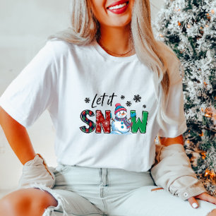 Camiseta Que Bonito Que Neve, Neve, Teto De Natal