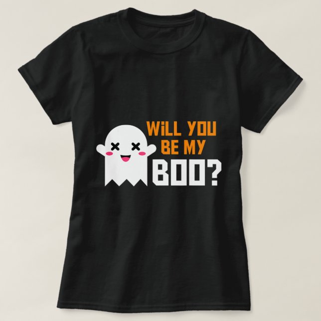 Camiseta Que Bonito Você Será Meu Fantasma De Boo Halloween (Frente do Design)