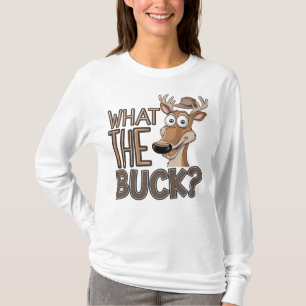 Camiseta Que Buck? - Cartoon Deer Engraçado