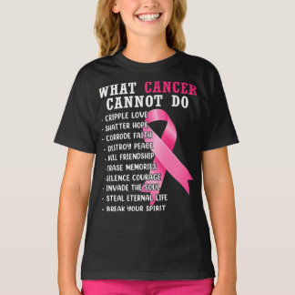 Camiseta Que Cancer Não Pode Fazer Cancer De Fita Rosa