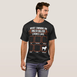 Camiseta Que cão inglês possuindo do buldogue olha como