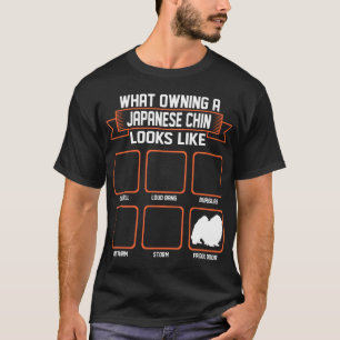 Camiseta Que cão possuindo de Chin do japonês olha como o T