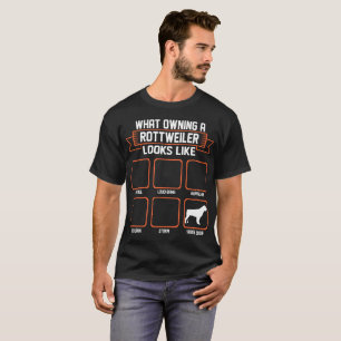 Camiseta Que cão possuindo de Rottweiler olha como a