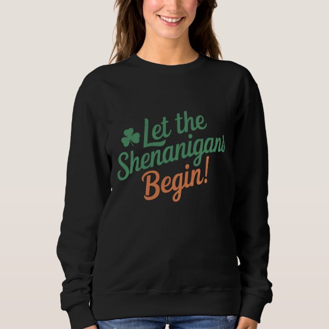 Camiseta Que Comece as Travessuras Funny Irish St Patricks  (Frente)
