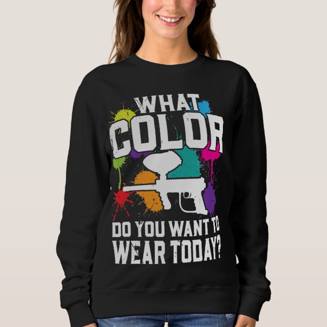 Camiseta Que Cor Você Quer Vestir Hoje, Paintball (Frente)