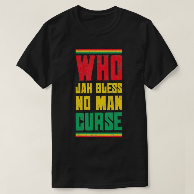 Camiseta Que Deus Abençoa Nenhum Homem Maldição Estilo de R (Frente do Design)