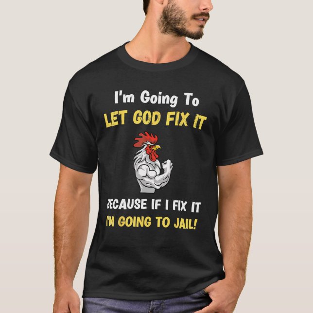 Camiseta Que Deus Conserte A Piada Religiosa Cristã (Frente)