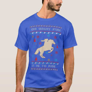 Camiseta Que Diversão É Dirigir Cavalo De Natal Feio