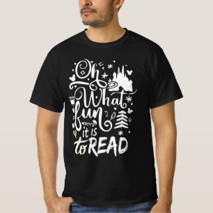 Camiseta Que Diversão É Ler O Livro De Natal Da Bibliotecas