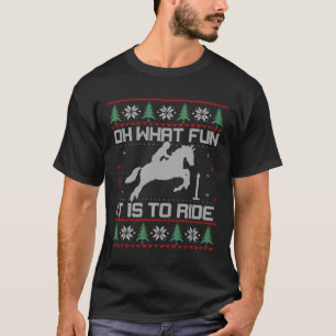 Camiseta Que Divertido É Andar De Cavalo No Natal H