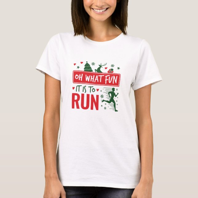 Camiseta Que divertido é correr no corredor do Natal (Frente)