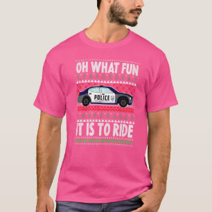 Camiseta Que Divertido É Dirigir A Polícia De Humor De Nata