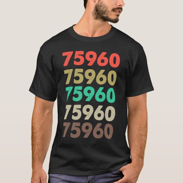 Camiseta Que Diz 75960 Código Zip Retroativo 75960 (Frente)