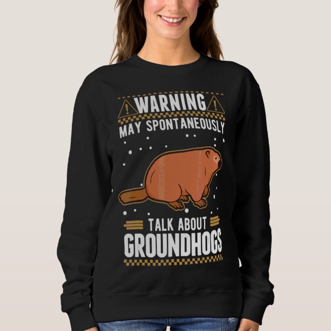 Camiseta Que Espontaneamente Fale Sobre Groundhogs Marmot 2 (Frente)