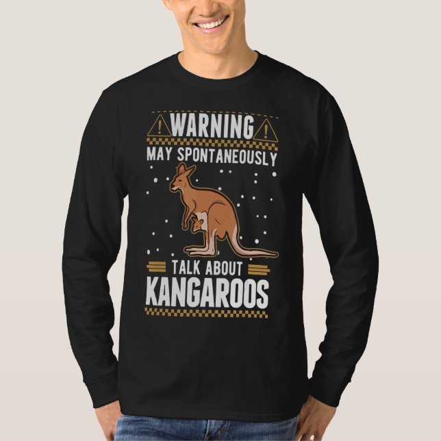 Camiseta Que Espontaneamente Fale Sobre Kangaroos (Frente)