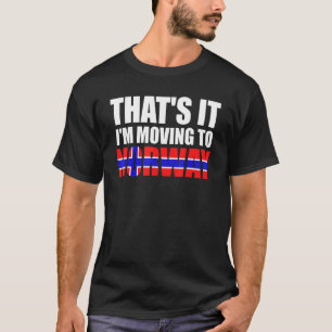 Camiseta Que Está Se Mudando Para A Noruega, Bandeira Norue
