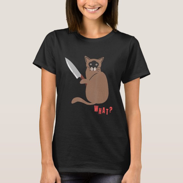 Camiseta Que Gato Assassino para Gato (Frente)