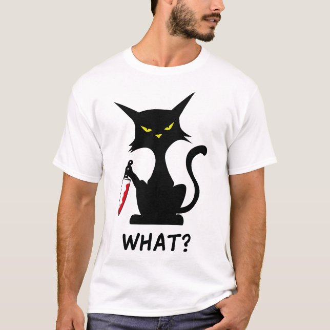 Camiseta Que gato engraçado (Frente)