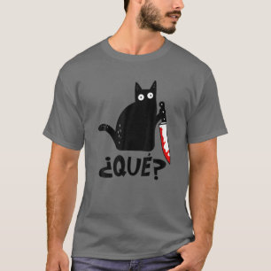 Camiseta Que Gato? Gato Negro Engraçado Gato Assassino Wi