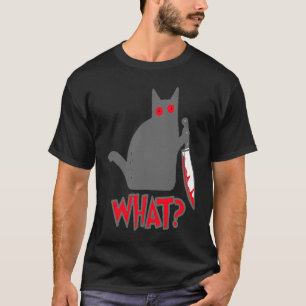 Camiseta Que Gato Psicopata Murderous com Faca