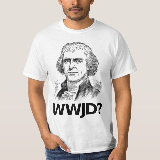 Camiseta Que Jefferson faria? - T branco (Frente)