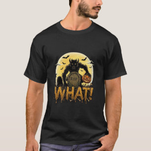 Camiseta Que Lobisomem Abóbora Lápide Lua Cheia