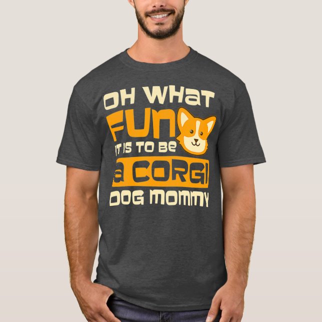 Camiseta Que Mamãe Divertida de Corgi no Natal (Frente)