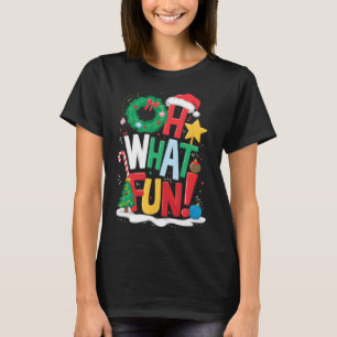 Camiseta Que Natal Divertido Com Wreath E Tree