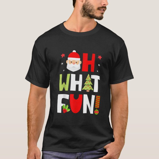 Camiseta Que Natal Divertido Oferece Para Rapazes Papais no (Frente)