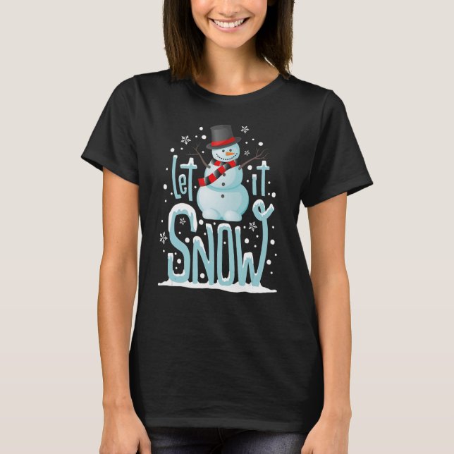 Camiseta Que Neve Engraçado Estrelas De Neve (Frente)