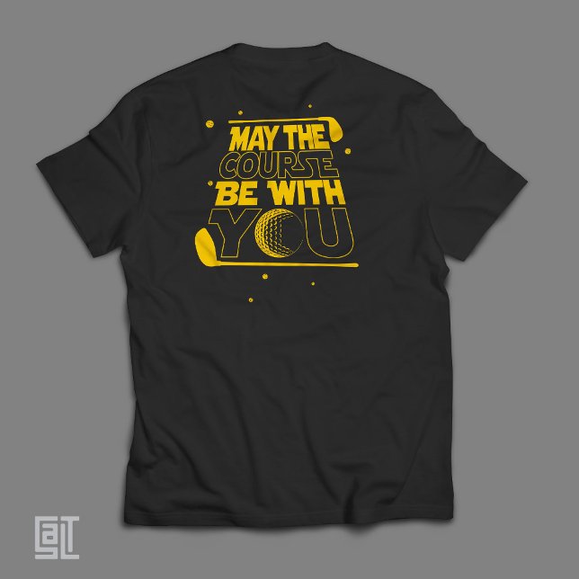 Camiseta Que o Campo Esteja Com Você Golfe Divertido (Criador carregado)