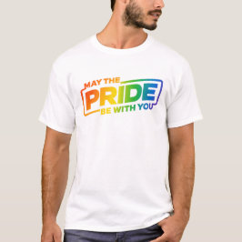 Camiseta "Que o orgulho esteja com você" logotipo lgbt t te