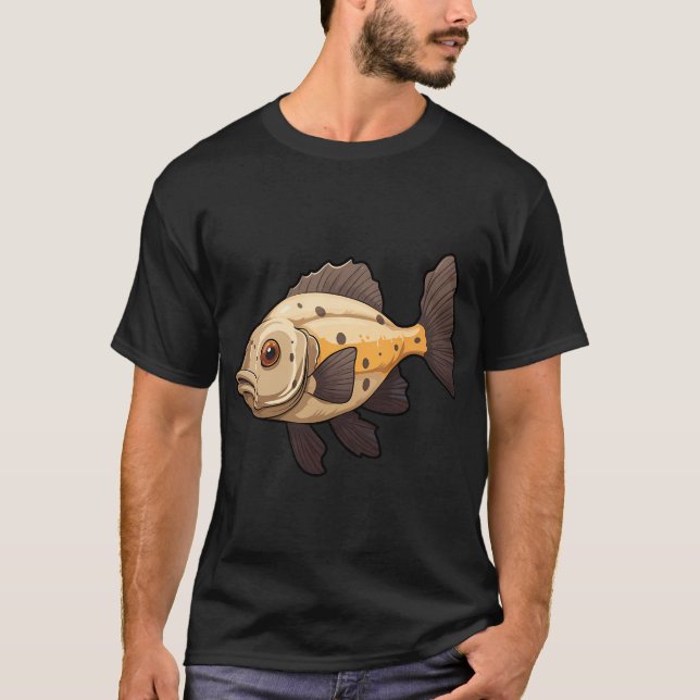 Camiseta Que o Peixe Esteja Com Você Design Divertido de Pe (Frente)
