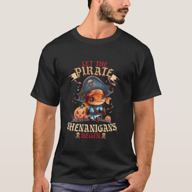 Camiseta Que Os Piratas Shenanigans Comecem A Fazer Cocker  (Frente)