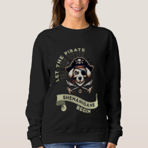 Camiseta Que Os Piratas Shenanigans Comecem Com Os Cachorro