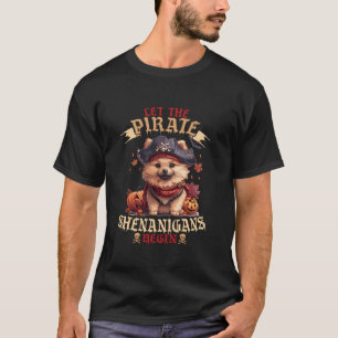 Camiseta Que Os Piratas Shenanigans Comecem O Hallow Da Pom