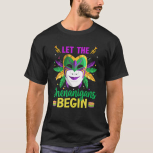 Camiseta Que Os Shenanigans Comecem A Engraçada Mardi Gras