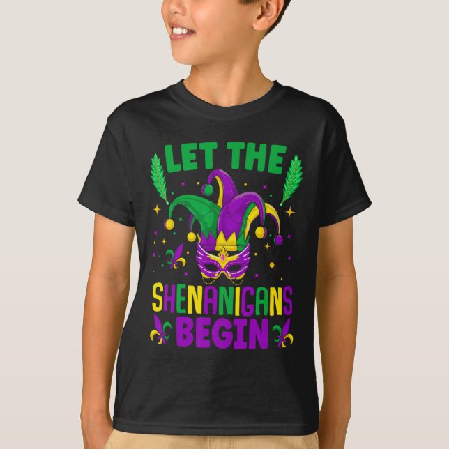 Camiseta Que Os Shenanigans Comecem A Mardi Gras 1 (Frente)