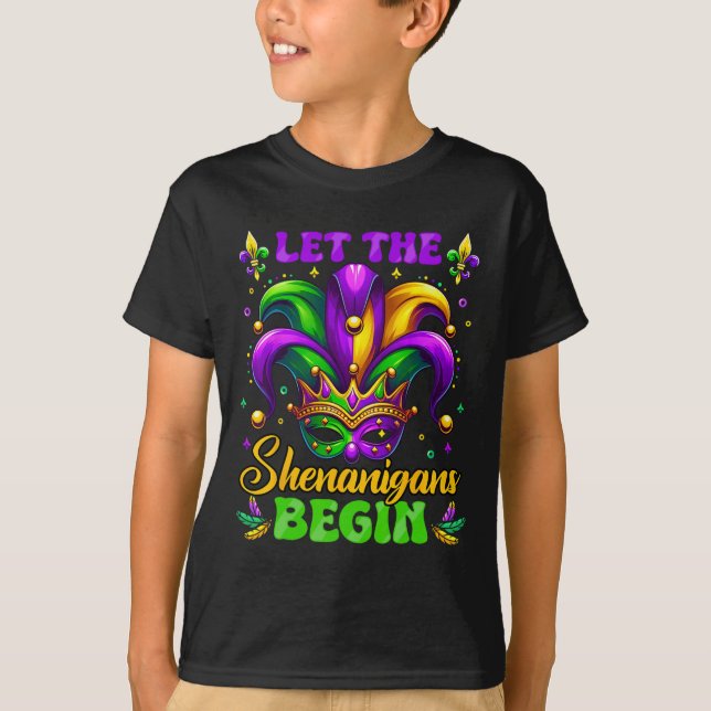 Camiseta Que Os Shenanigans Comecem A Mardi Gras 3 (Frente)