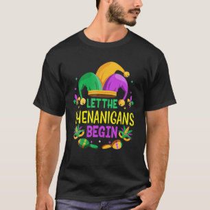 Camiseta Que Os Shenanigans Comecem A Mardi Gras Homens