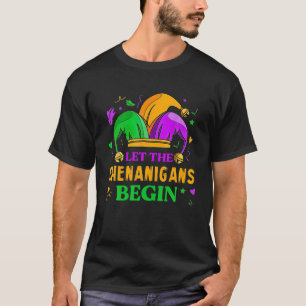 Camiseta Que Os Shenanigans Comecem A Mardi Gras Para Homen