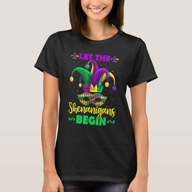 Camiseta Que Os Shenanigans Comecem A Mardi Gras S, Criança (Frente)