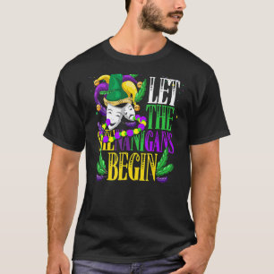 Camiseta Que Os Shenanigans Comecem A Mascarada Mardi Gras