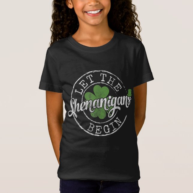 Camiseta Que Os Shenanigans Comecem A Rua De Roupas Engraça (Frente)