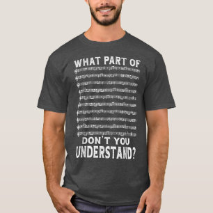 Camiseta Que parte da música você não entende músico