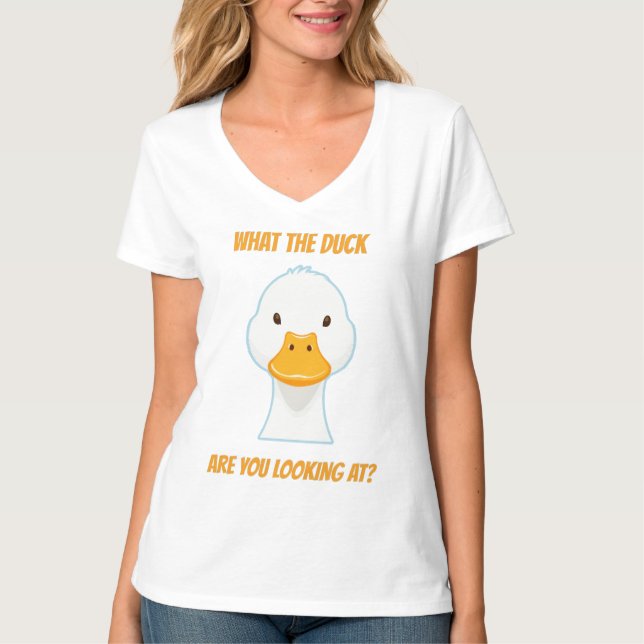 Camiseta Que pato você está olhando? (Frente)